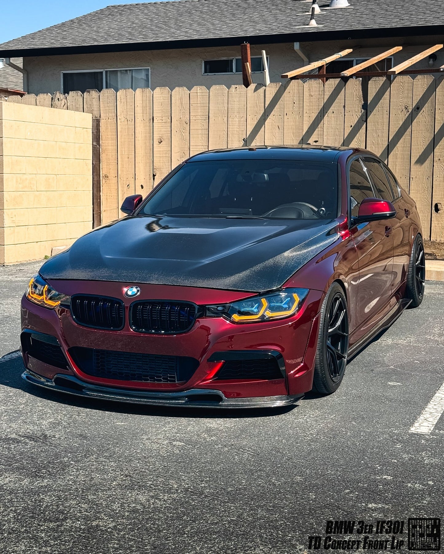 Geex Village V2 Front Bumper Air Diverter Canards & Lip for BMW M Sport 340i 335i F30 2012-2019 Carbon Fiber/FRP