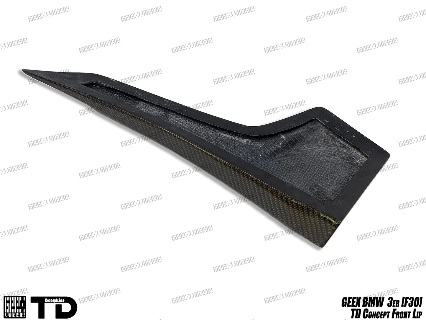 Geex Village V2 Front Bumper Air Diverter Canards & Lip for BMW M Sport 340i 335i F30 2012-2019 Carbon Fiber/FRP