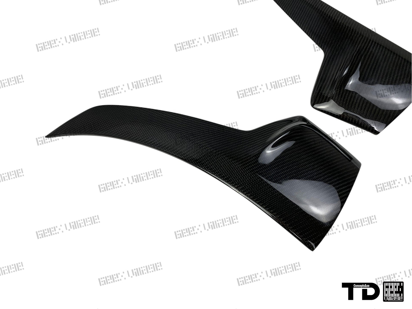 Geex Village V2 Front Bumper Air Diverter Canards & Lip for BMW M Sport 340i 335i F30 2012-2019 Carbon Fiber/FRP