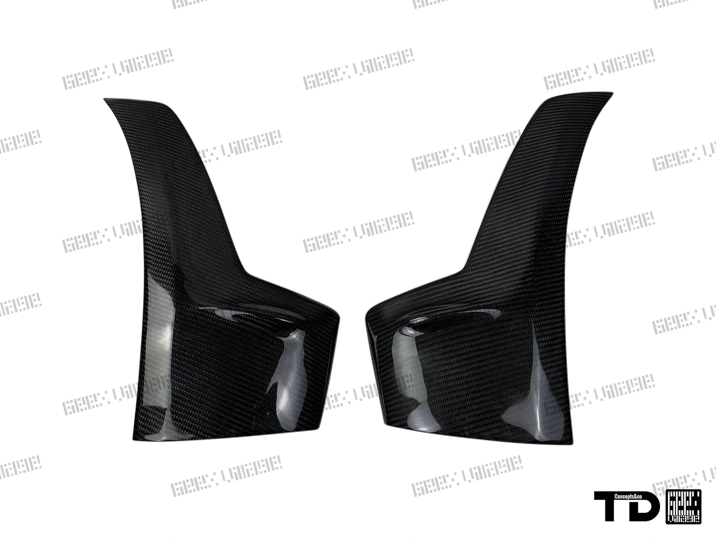 Geex Village V2 Front Bumper Air Diverter Canards & Lip for BMW M Sport 340i 335i F30 2012-2019 Carbon Fiber/FRP