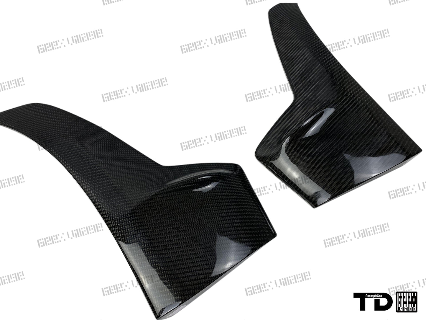 Geex Village V2 Front Bumper Air Diverter Canards & Lip for BMW M Sport 340i 335i F30 2012-2019 Carbon Fiber/FRP