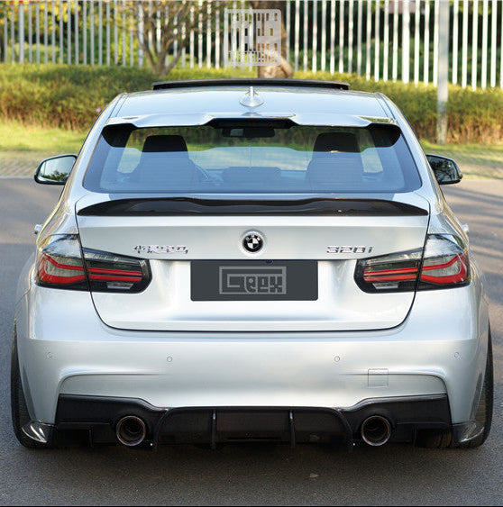 Geex Village Rear Diffuser & Undertray for BMW 3 Series M Sport 340i 335i F30 2012-2019 Carbon Fiber