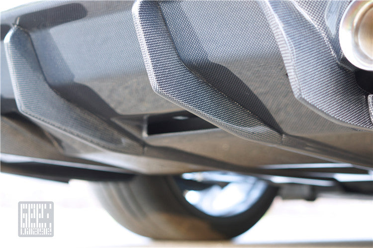 Geex Village Rear Diffuser & Undertray for BMW 3 Series M Sport 340i 335i F30 2012-2019 Carbon Fiber