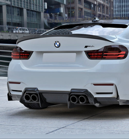 Geex Village Rear Lip Spoiler for BMW 4 Series 440i 435i F32 & M4 F82 Coupe 2014-2020 Carbon Fiber