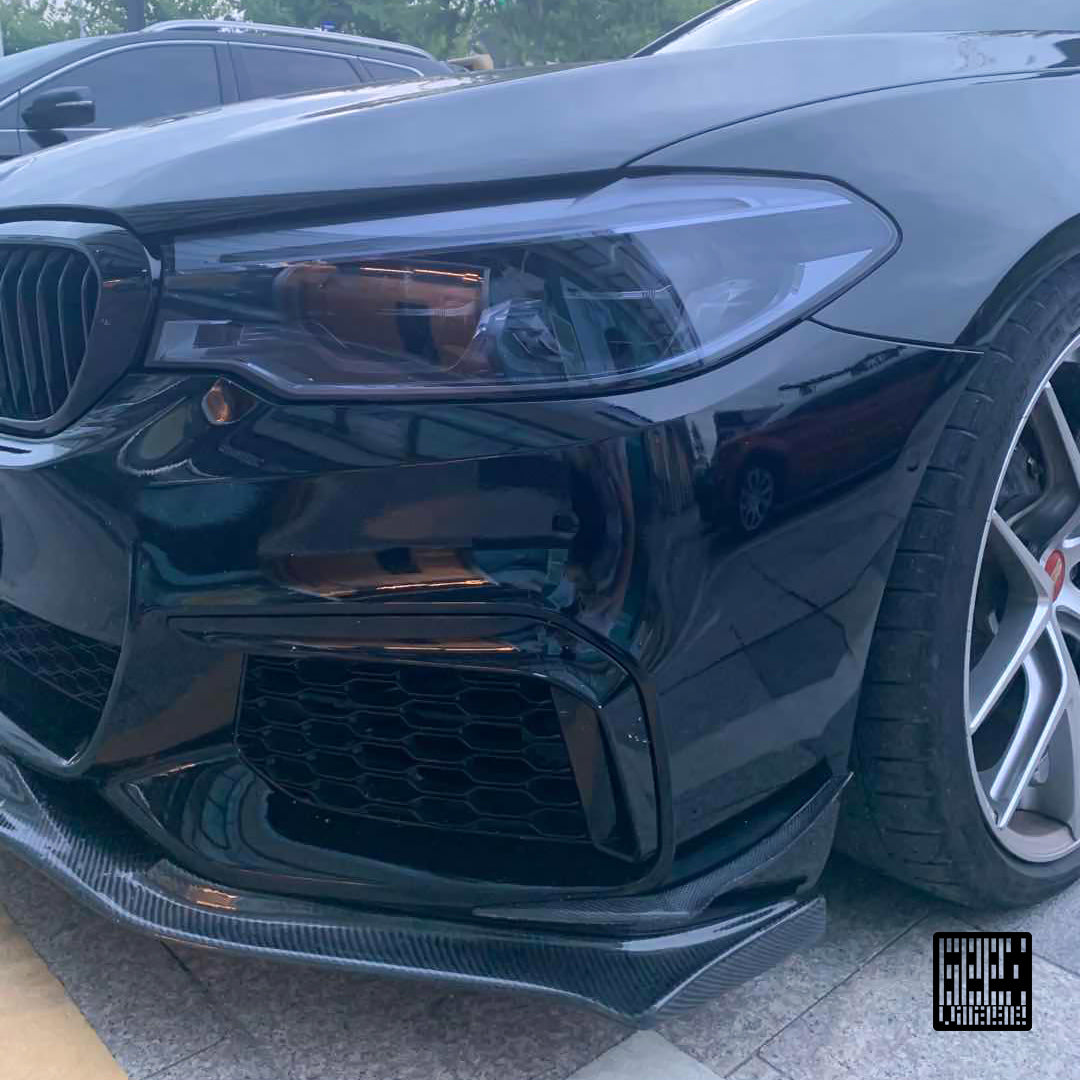 Geex Village Front Canards for BMW 5 Series M550 540 530 G30 Pre-LCI 2017-2020 Carbon Fiber