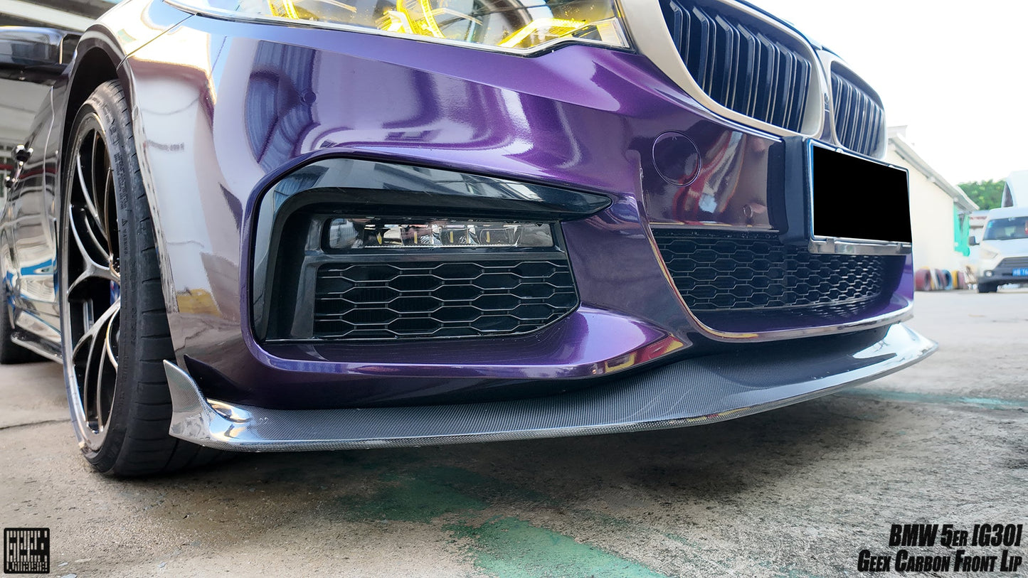 Geex Village Front Lip for BMW 5 Series M550 540 530 G30 Pre-LCI 2017-2020 Carbon Fiber