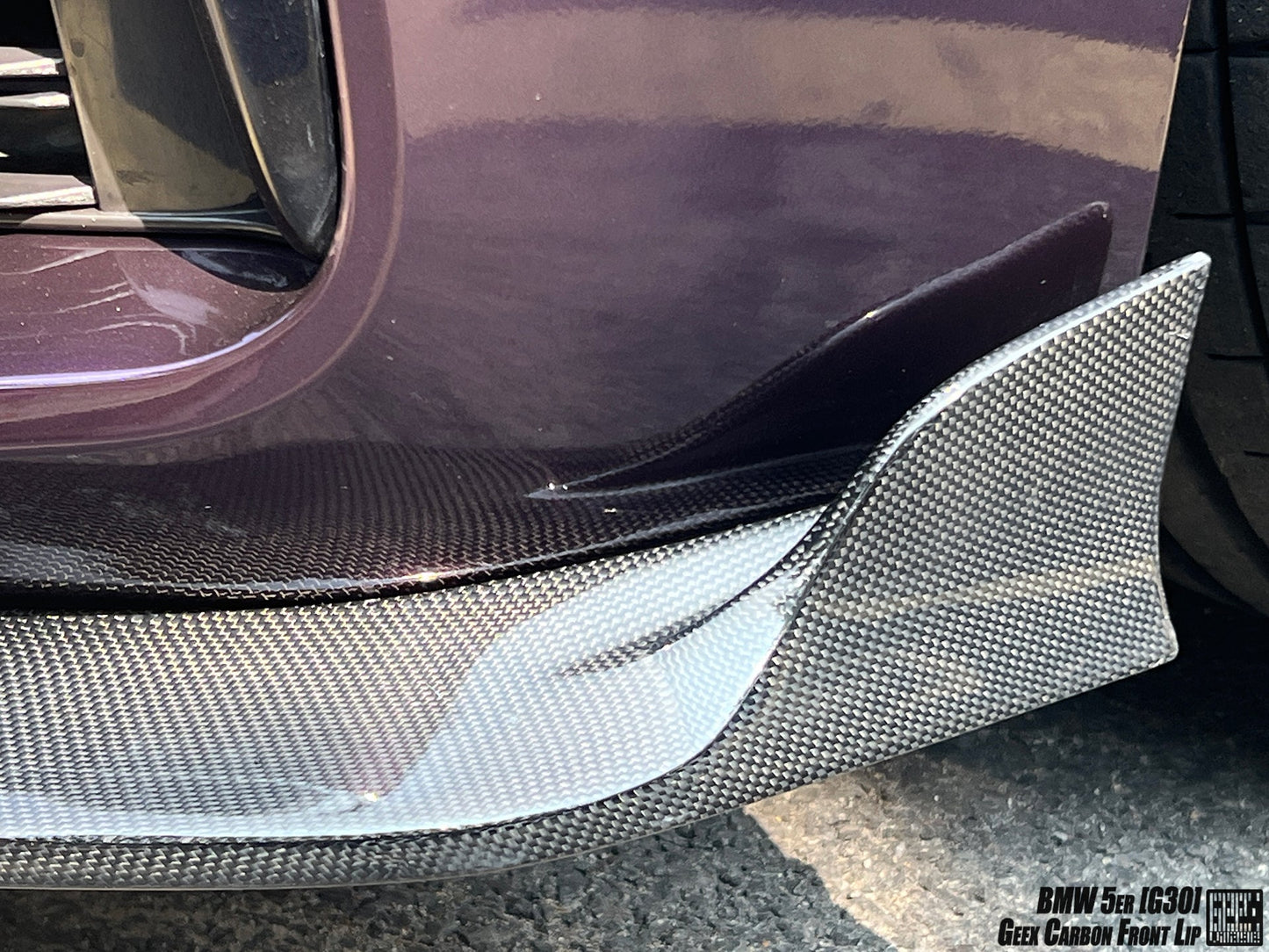 Geex Village Front Lip for BMW 5 Series M550 540 530 G30 Pre-LCI 2017-2020 Carbon Fiber