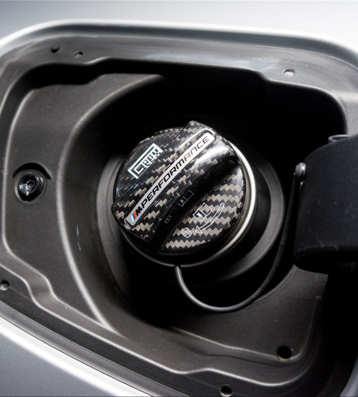 Geex Village MP M Performance Style Fuel Filler Cap for BMW M2 G87 2023-ON & M240i G42 2022-ON Carbon Fiber