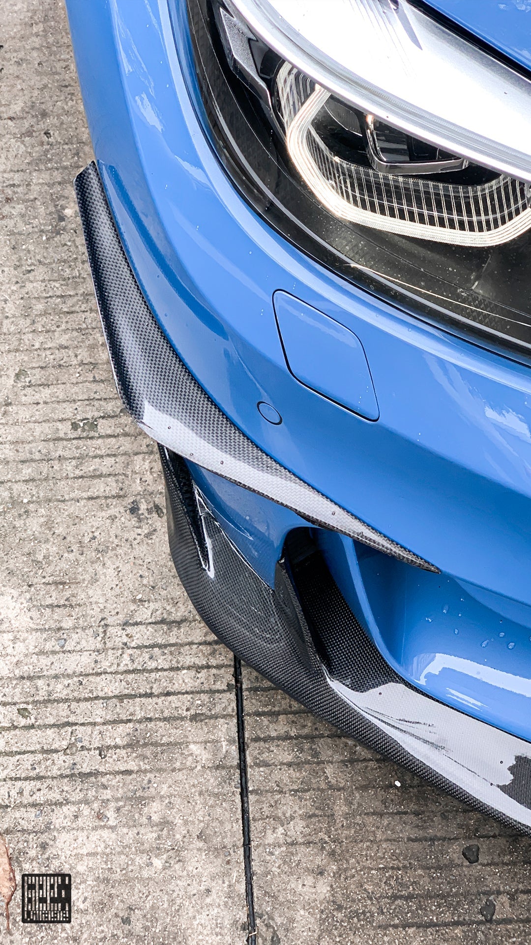 Geex Village Front Canards for BMW M3/C/CS F81 F80 2014-2018 & M4/C/CS F83 F82 2014-2020 Carbon Fiber