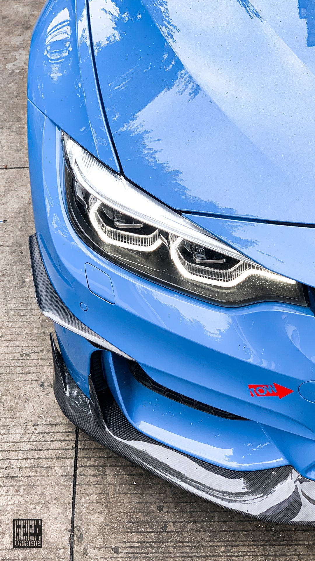 Geex Village Front Canards for BMW M3/C/CS F81 F80 2014-2018 & M4/C/CS F83 F82 2014-2020 Carbon Fiber