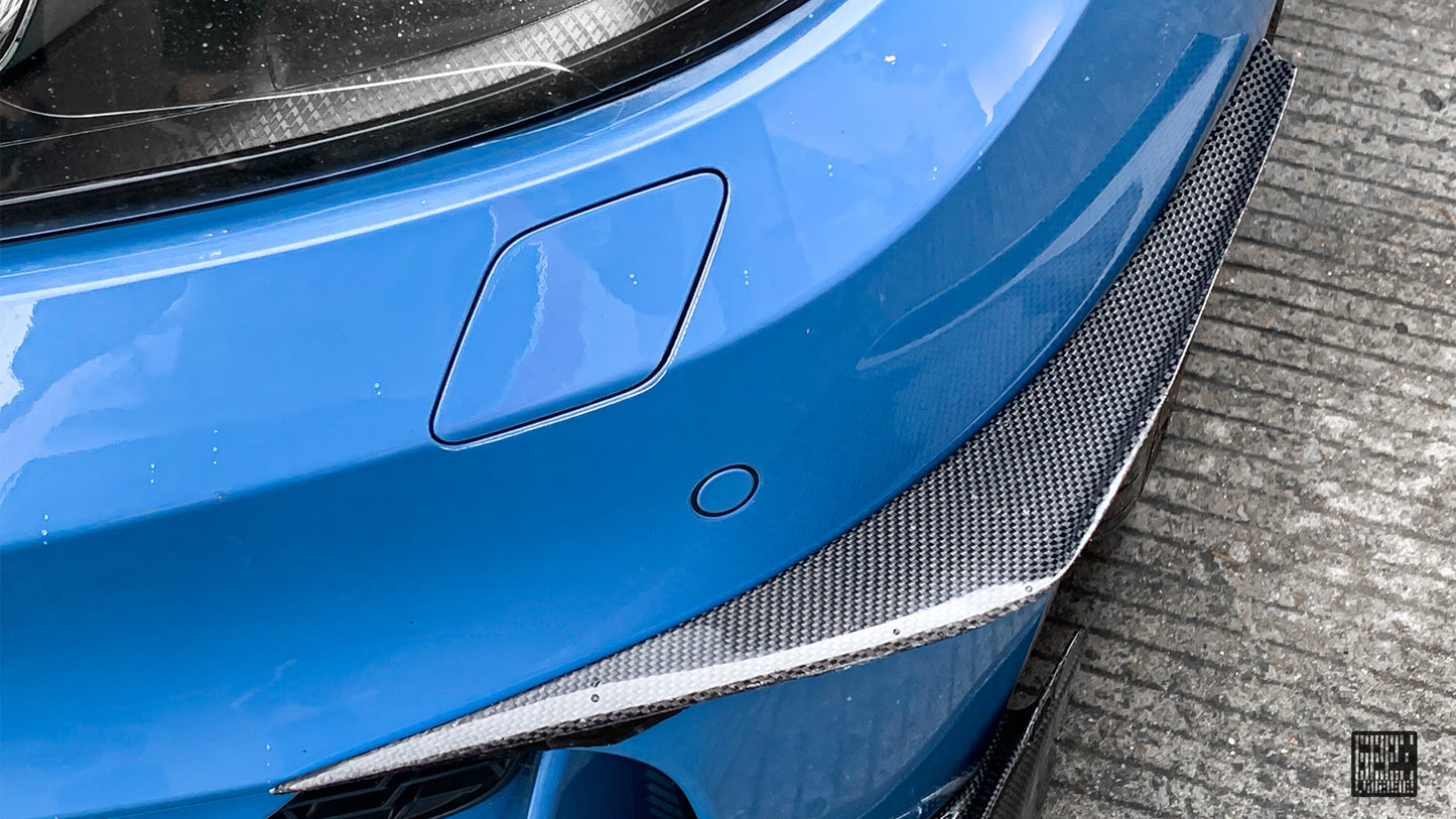Geex Village Front Canards for BMW M3/C/CS F81 F80 2014-2018 & M4/C/CS F83 F82 2014-2020 Carbon Fiber