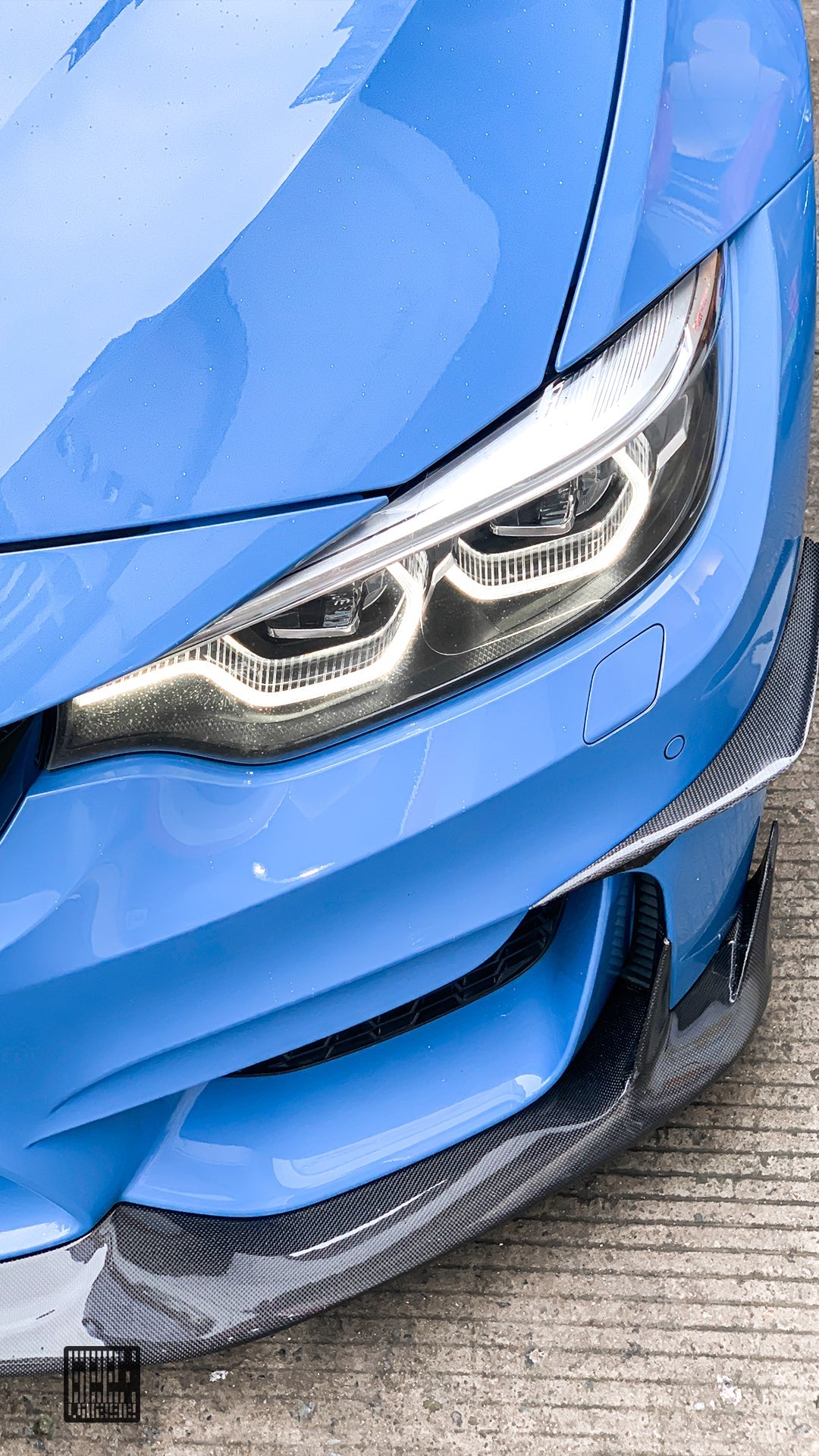 Geex Village Front Canards for BMW M3/C/CS F81 F80 2014-2018 & M4/C/CS F83 F82 2014-2020 Carbon Fiber