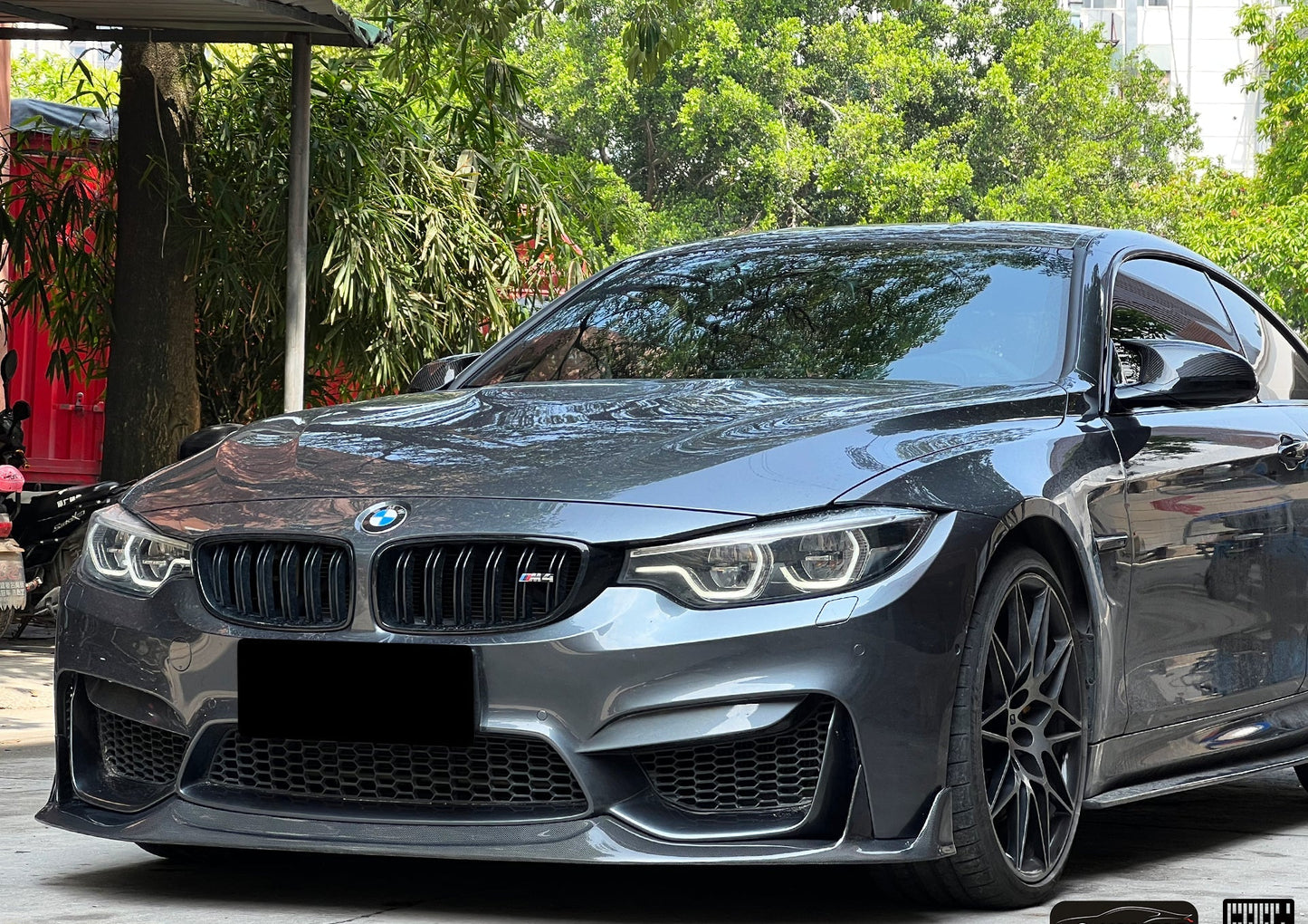 Geex Village Front Lip for BMW M3/C/CS F81 F80 2014-2018 & M4/C/CS F83 F82 2014-2020 Carbon Fiber