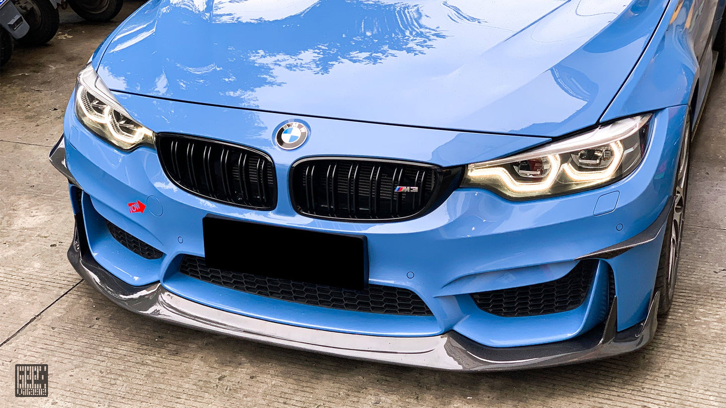 Geex Village Front Lip for BMW M3/C/CS F81 F80 2014-2018 & M4/C/CS F83 F82 2014-2020 Carbon Fiber
