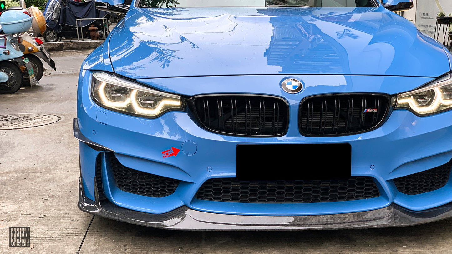 Geex Village Front Lip for BMW M3/C/CS F81 F80 2014-2018 & M4/C/CS F83 F82 2014-2020 Carbon Fiber