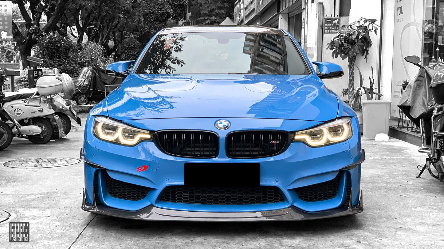 Geex Village Front Lip for BMW M3/C/CS F81 F80 2014-2018 & M4/C/CS F83 F82 2014-2020 Carbon Fiber