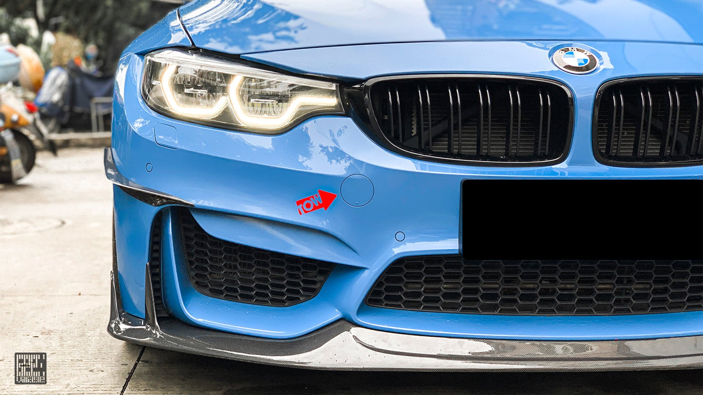 Geex Village Front Lip for BMW M3/C/CS F81 F80 2014-2018 & M4/C/CS F83 F82 2014-2020 Carbon Fiber