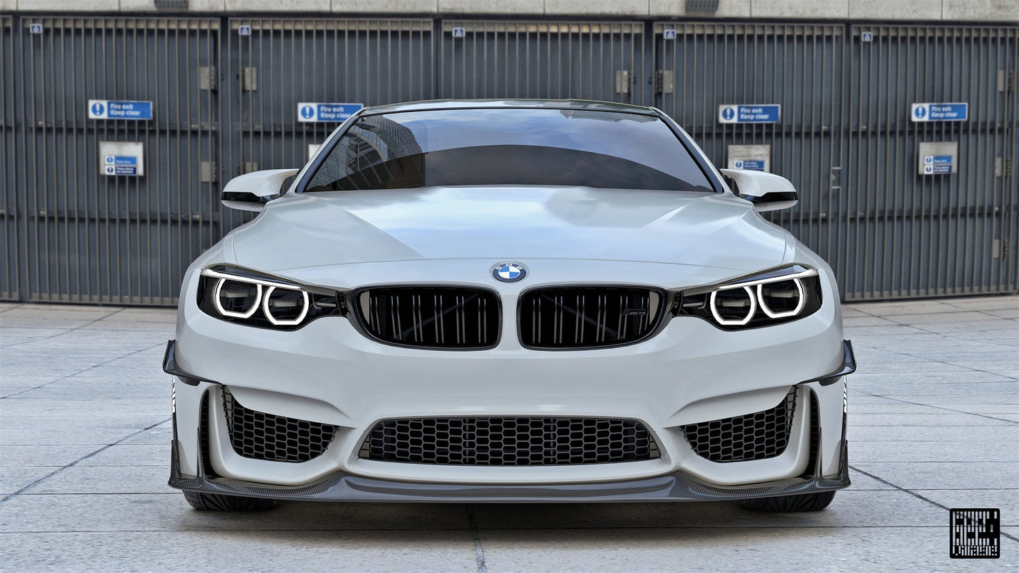 Geex Village Front Lip for BMW M3/C/CS F81 F80 2014-2018 & M4/C/CS F83 F82 2014-2020 Carbon Fiber