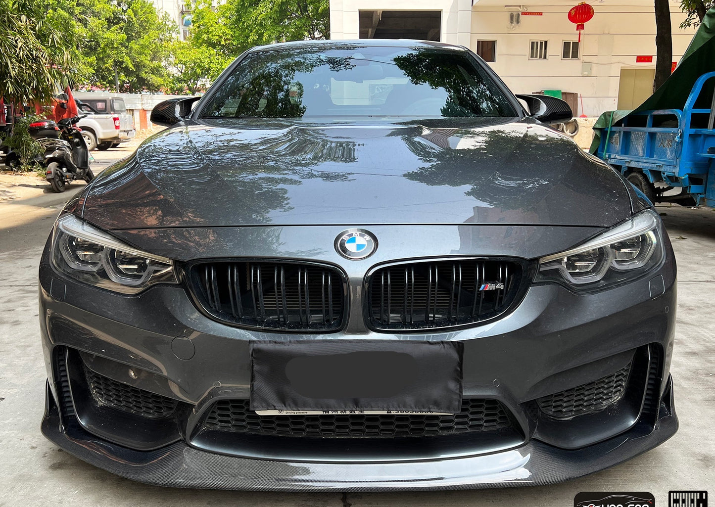 Geex Village Front Lip for BMW M3/C/CS F81 F80 2014-2018 & M4/C/CS F83 F82 2014-2020 Carbon Fiber