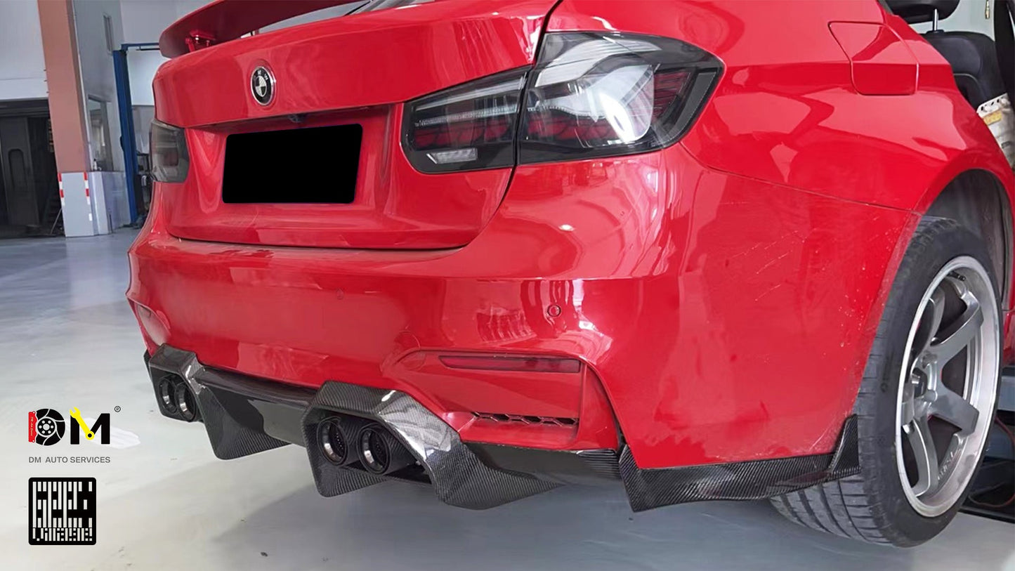 Geex Village Rear Canards for BMW M3/C/CS F81 F80 2014-2018 & M4/C/CS F83 F82 2014-2020 Carbon Fiber