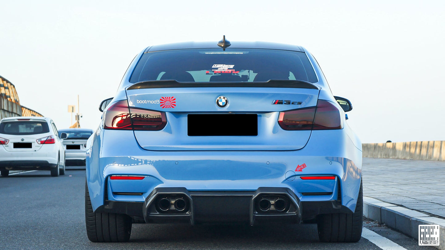 Geex Village Rear Diffuser & Undertray for BMW M3/C/CS F81 F80 2014-2018 & M4/C/CS F83 F82 2014-2020 Carbon Fiber