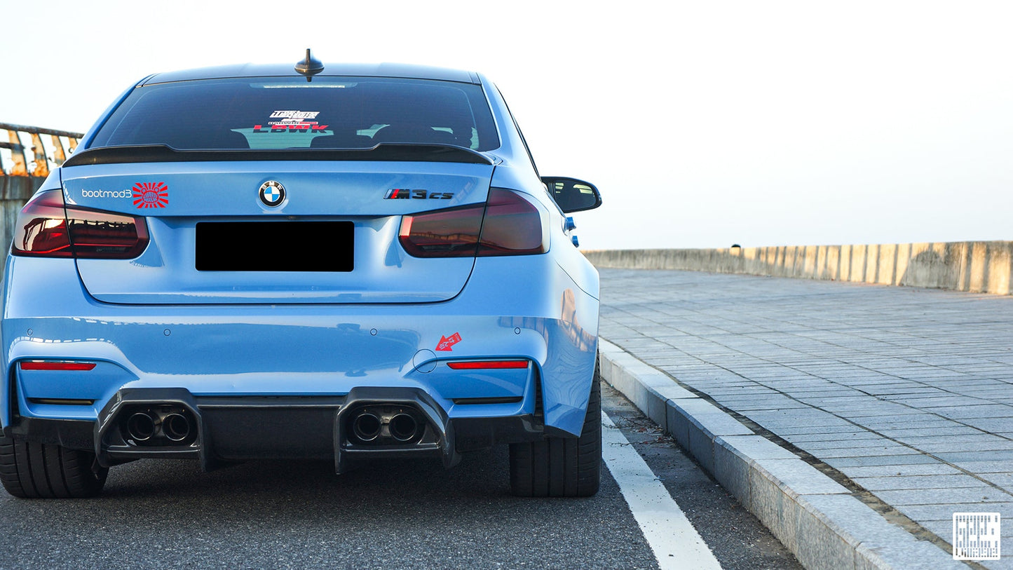 Geex Village Rear Diffuser & Undertray for BMW M3/C/CS F81 F80 2014-2018 & M4/C/CS F83 F82 2014-2020 Carbon Fiber