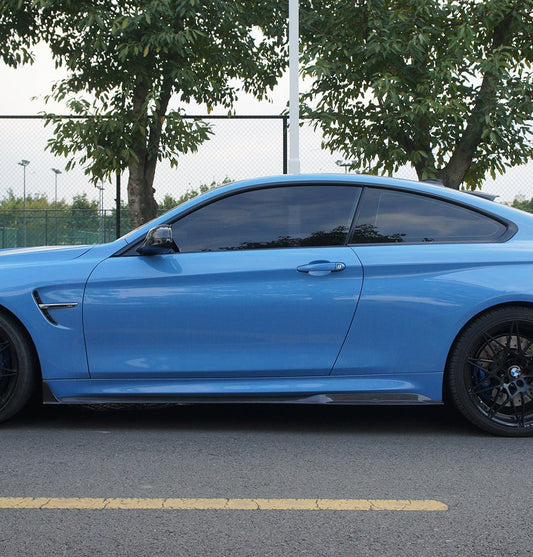 Geex Village Side Skirts for BMW M3/C/CS F81 F80 2014-2018 & M4/C/CS F83 F82 2014-2020 Carbon Fiber