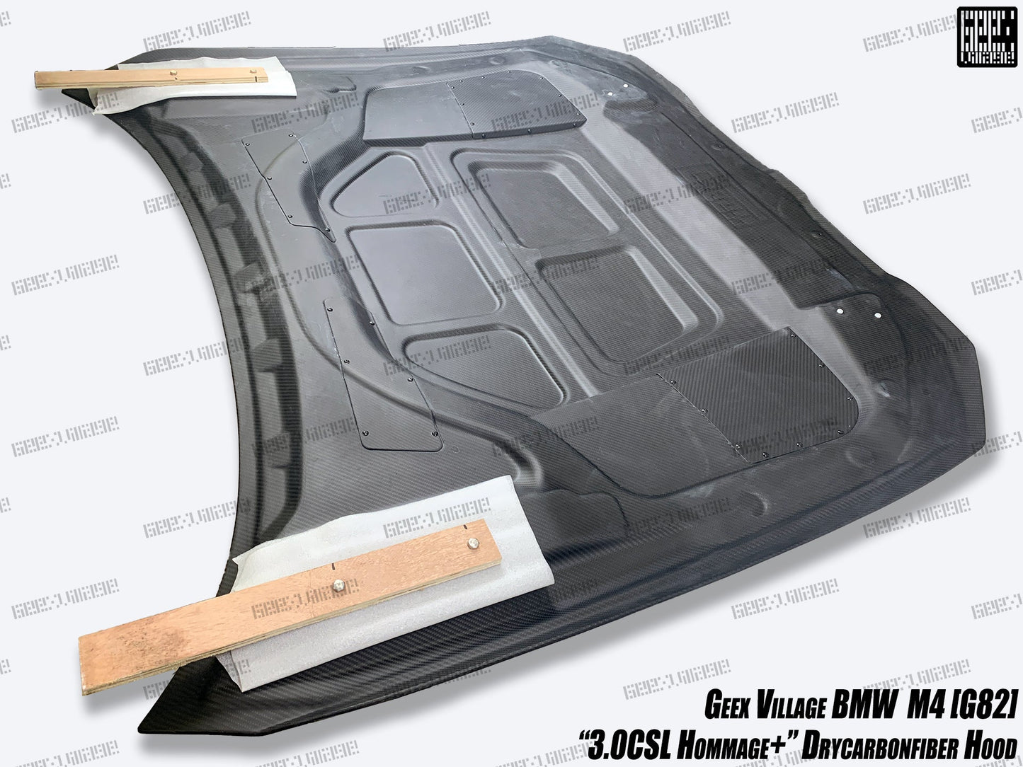 Geex Village Hommage+ Hood for BMW M3/C/CS G80 G81 & M4/C/CS/CSL G82 G83 2021-ON Dry Pre-preg Carbon Fiber