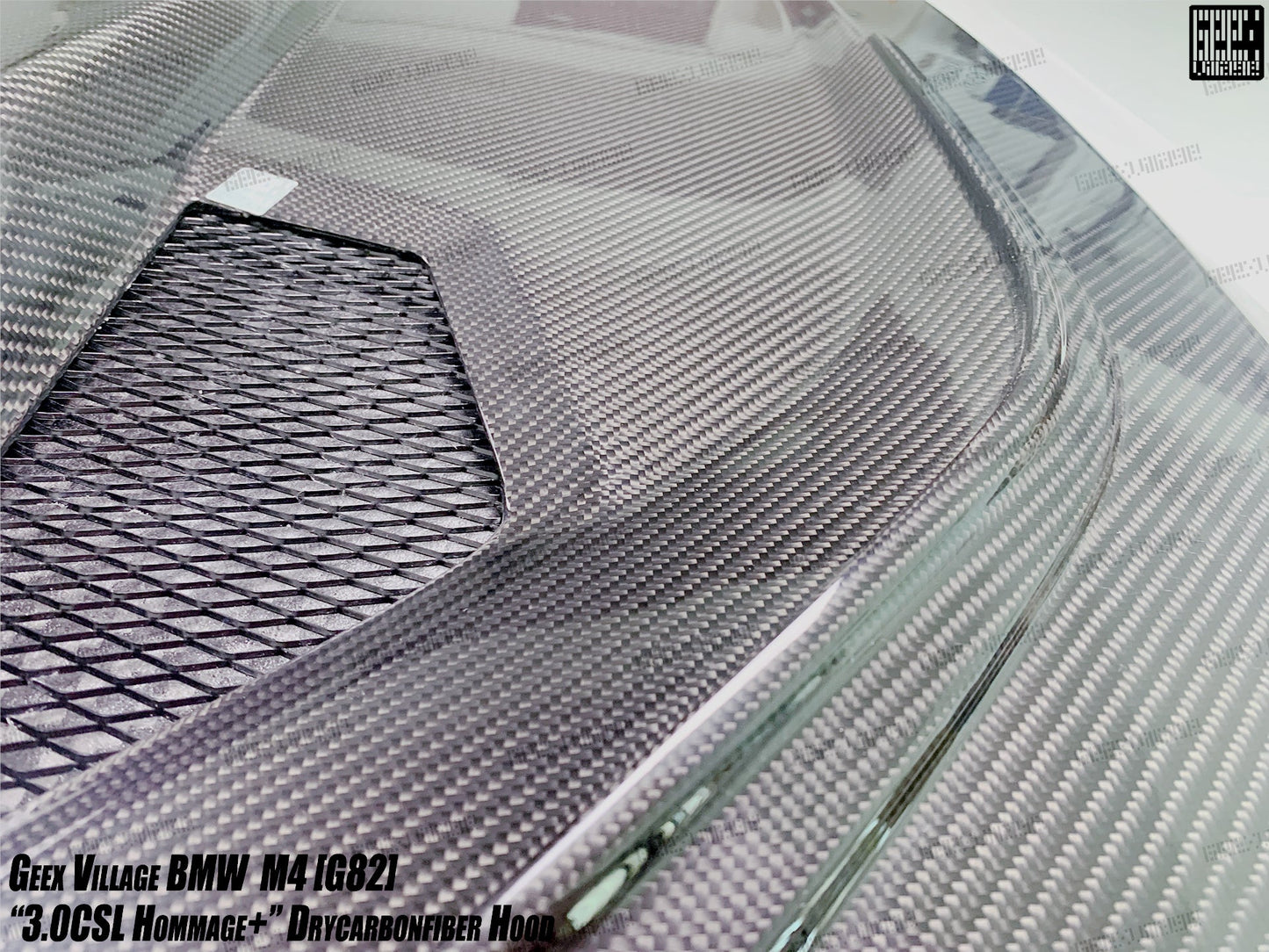 Geex Village Hommage+ Hood for BMW M3/C/CS G80 G81 & M4/C/CS/CSL G82 G83 2021-ON Dry Pre-preg Carbon Fiber