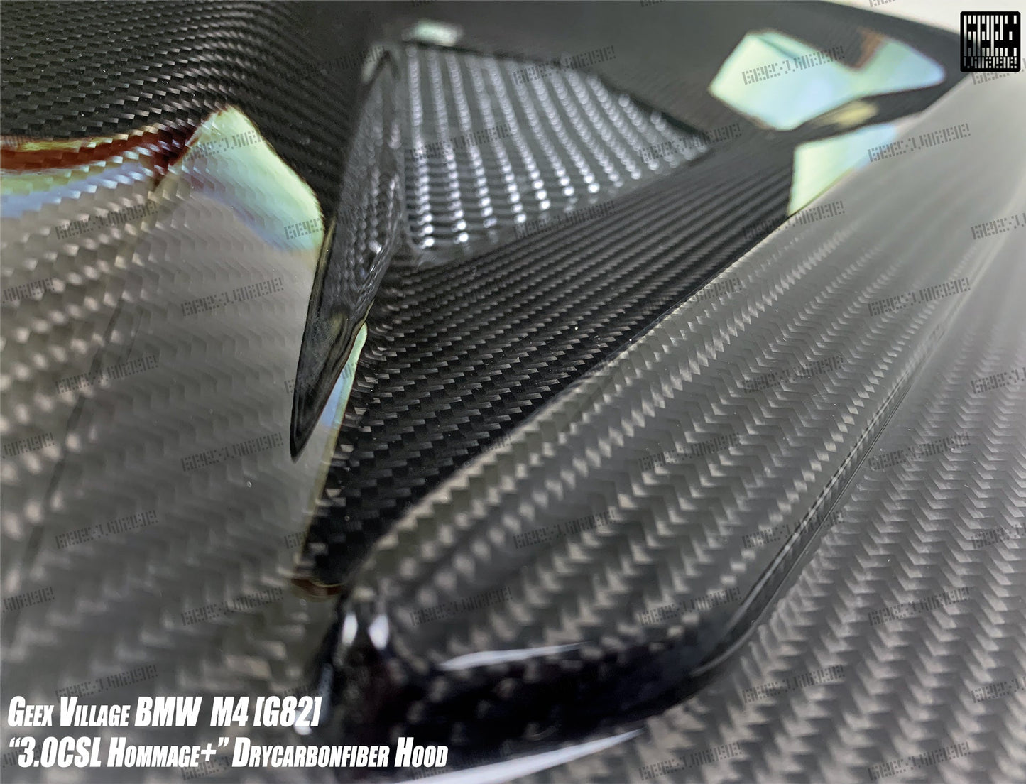 Geex Village Hommage+ Hood for BMW M3/C/CS G80 G81 & M4/C/CS/CSL G82 G83 2021-ON Dry Pre-preg Carbon Fiber