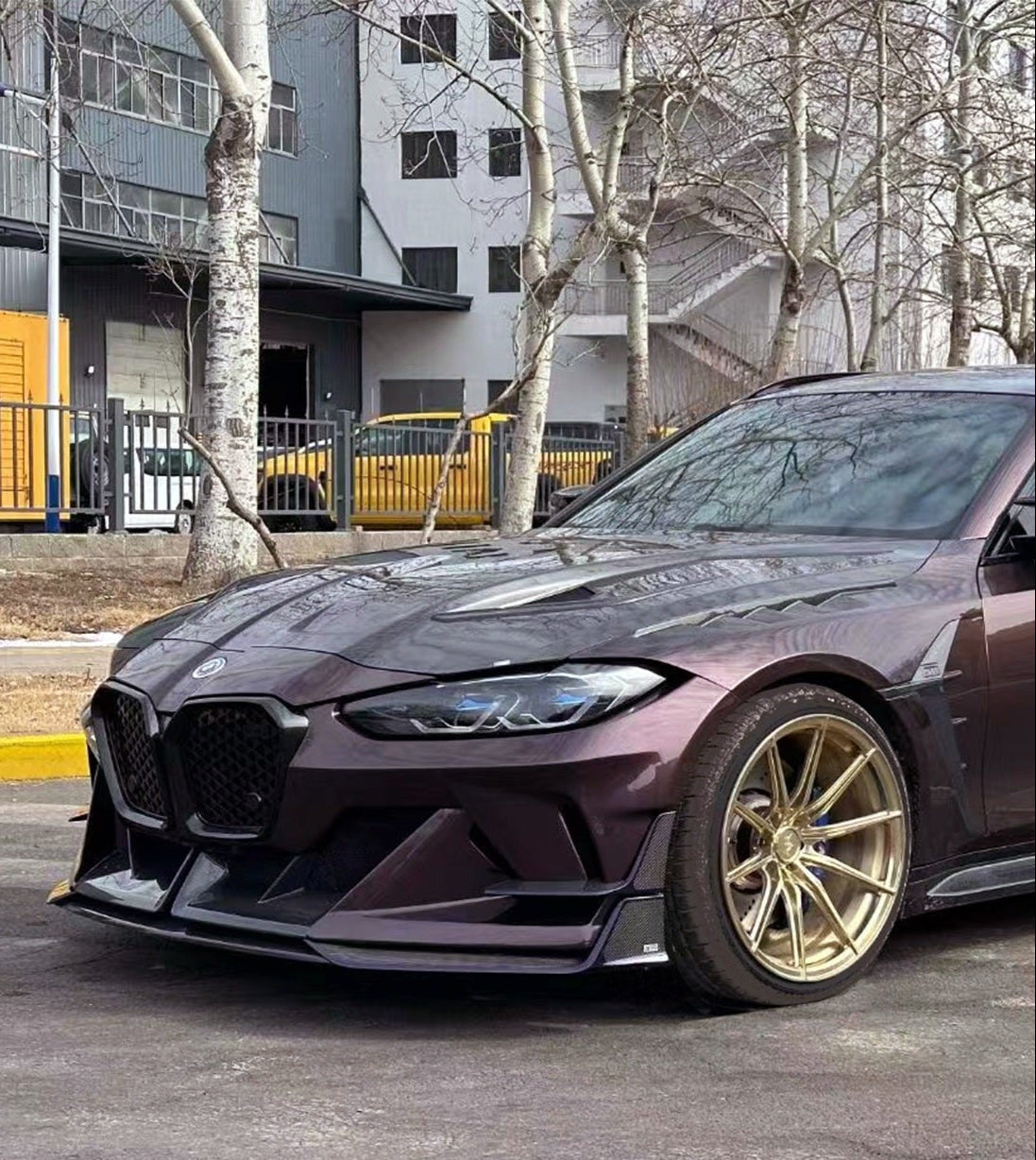 Geex Village Front Bumper Kit for BMW M3/C/CS G80 G81 & M4/C/CS/CSL G82 G83 2021-ON Carbon Fiber