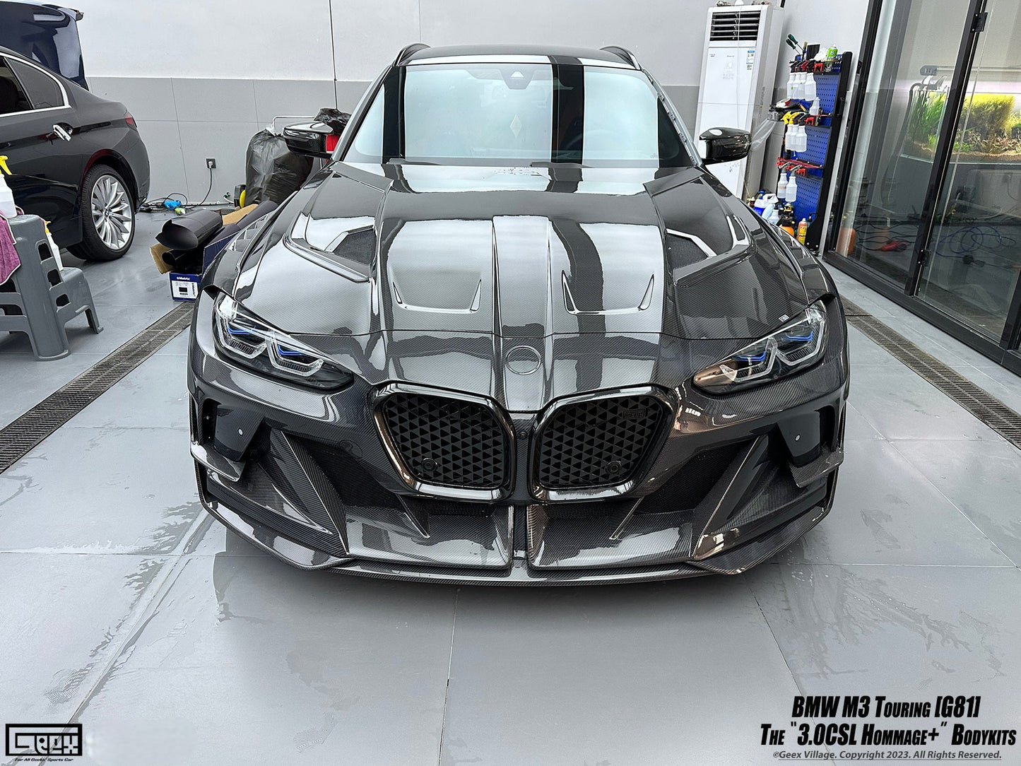 Geex Village Front Bumper Kit for BMW M3/C/CS G80 G81 & M4/C/CS/CSL G82 G83 2021-ON Carbon Fiber