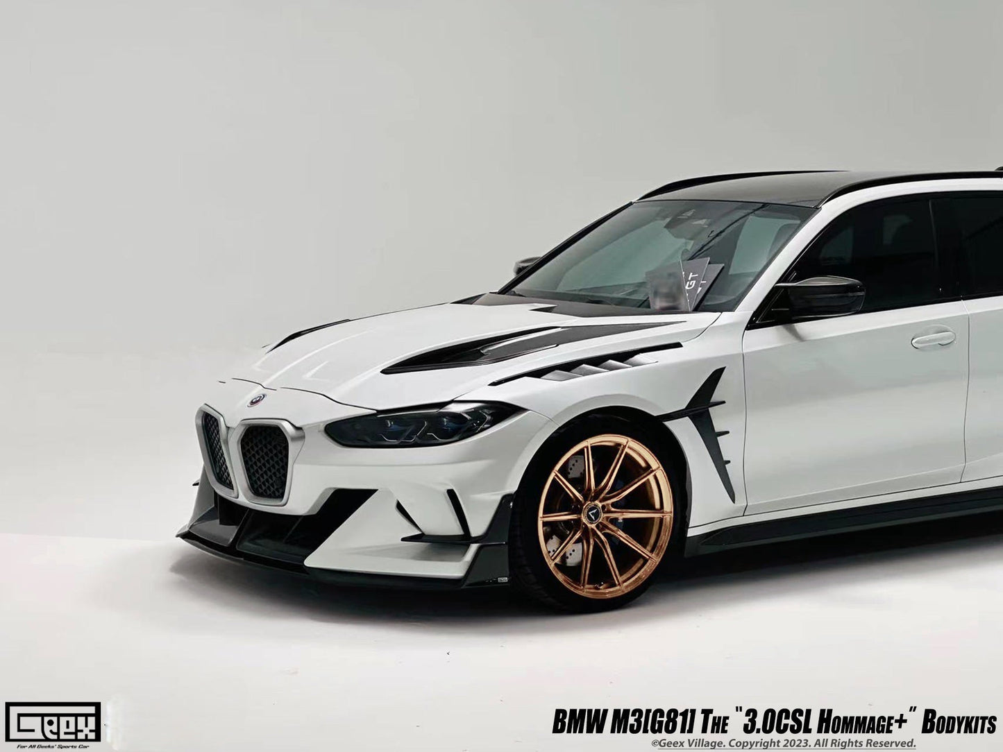 Geex Village Front Bumper Kit for BMW M3/C/CS G80 G81 & M4/C/CS/CSL G82 G83 2021-ON Carbon Fiber