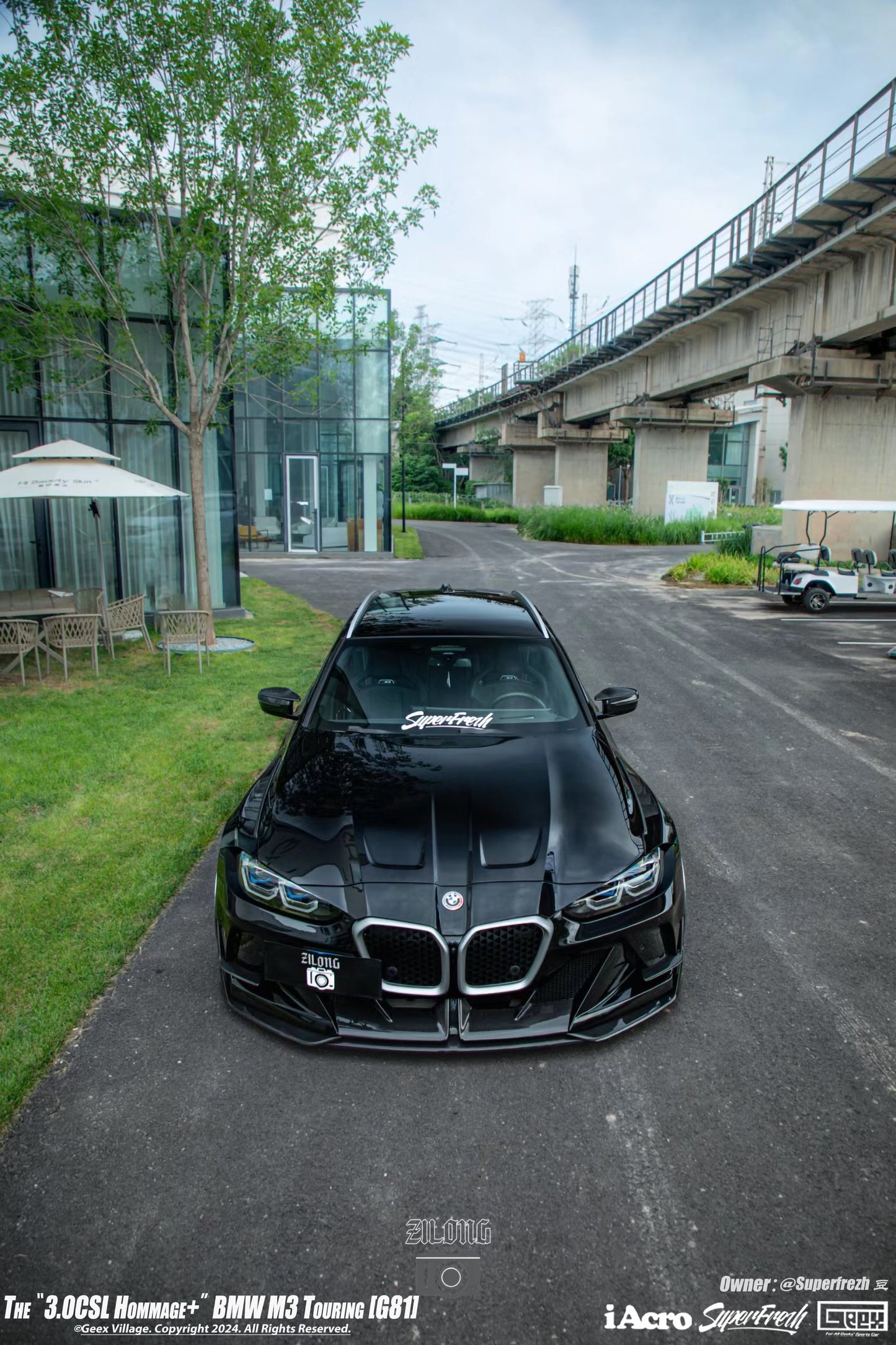 Geex Village Front Bumper Kit for BMW M3/C/CS G80 G81 & M4/C/CS/CSL G82 G83 2021-ON Carbon Fiber