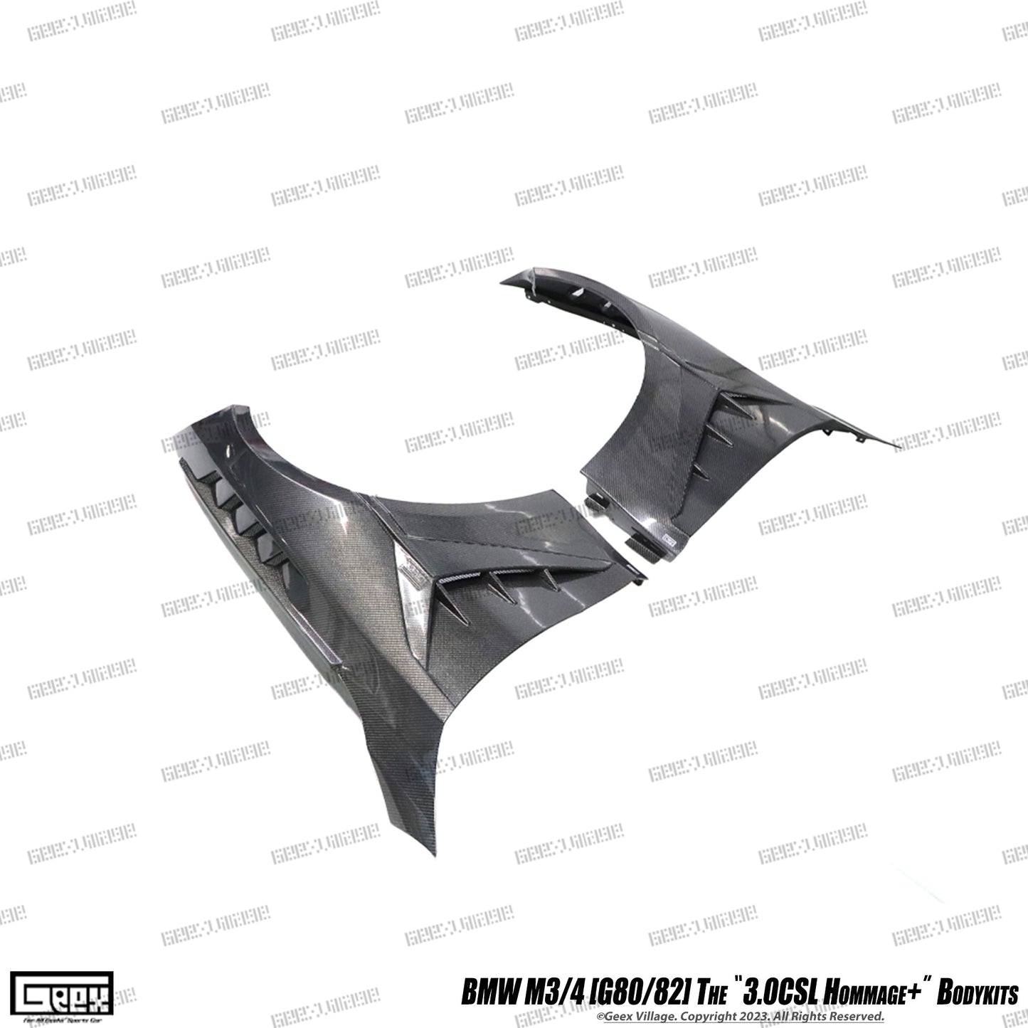 Geex Village Hommage+ Front Fenders for BMW M4CSL M4CS M4C M4 G82 G83 2021-ON Carbon Fiber