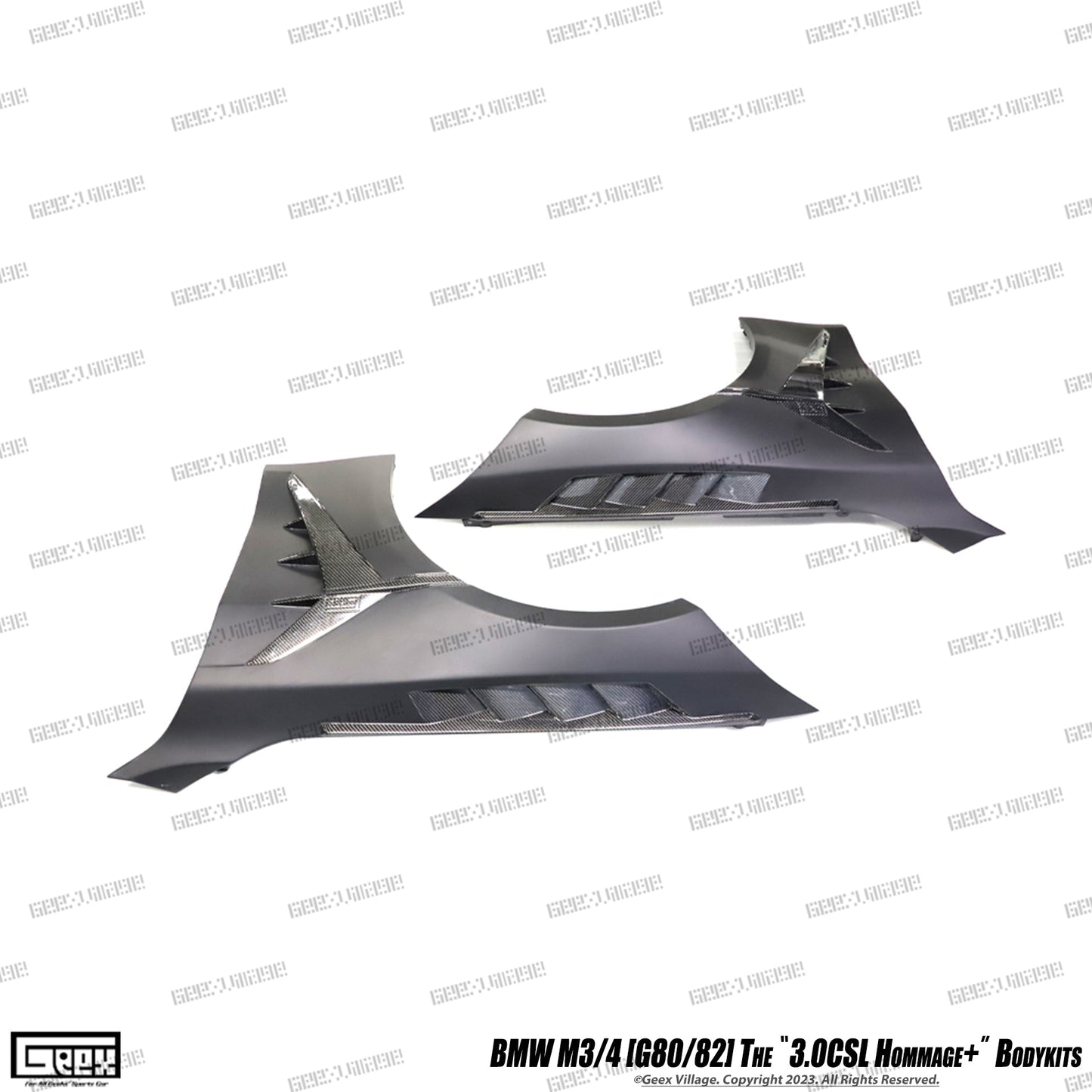 Geex Village Hommage+ Front Fenders for BMW M4CSL M4CS M4C M4 G82 G83 2021-ON Carbon Fiber