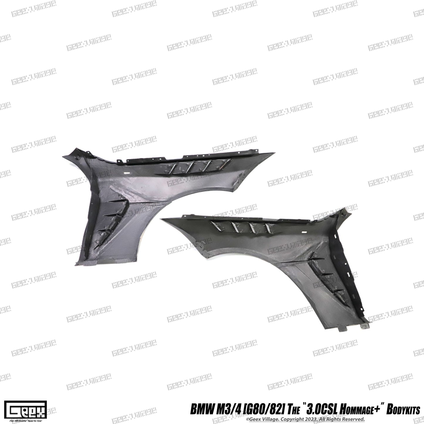 Geex Village Hommage+ Front Fenders for BMW M4CSL M4CS M4C M4 G82 G83 2021-ON Carbon Fiber