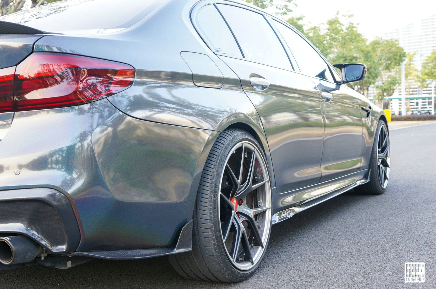 Geex Village Rear Canards for BMW M5C M5 F90 2018-2024 & 5 Series M550 540 G30 2017-2023 Carbon Fiber