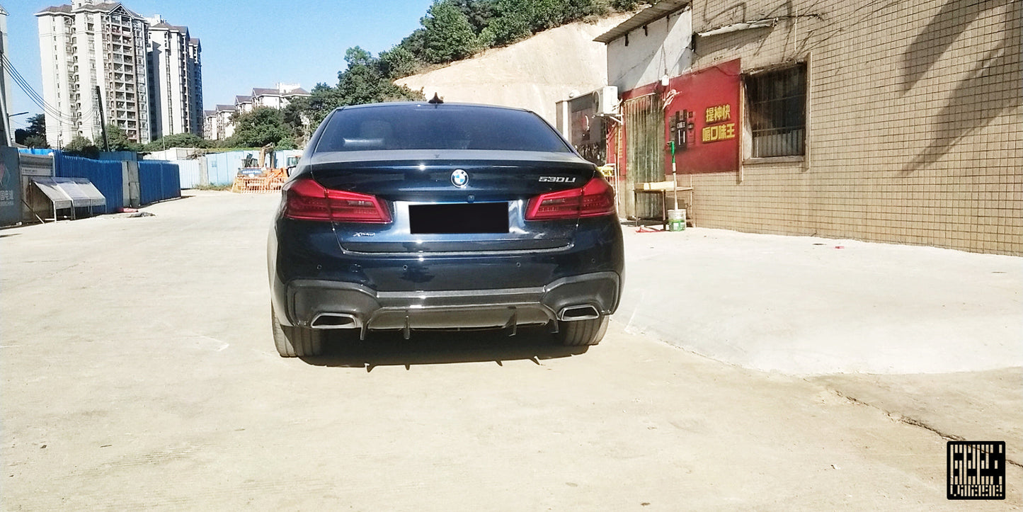 Geex Village Rear Diffuser & Undertray for BMW M5C M5 F90 2018-2024 & 5 Series M550 540 G30 2017-2023 Carbon Fiber
