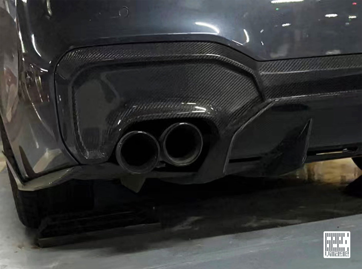 Geex Village Rear Diffuser & Undertray for BMW M5C M5 F90 2018-2024 & 5 Series M550 540 G30 2017-2023 Carbon Fiber