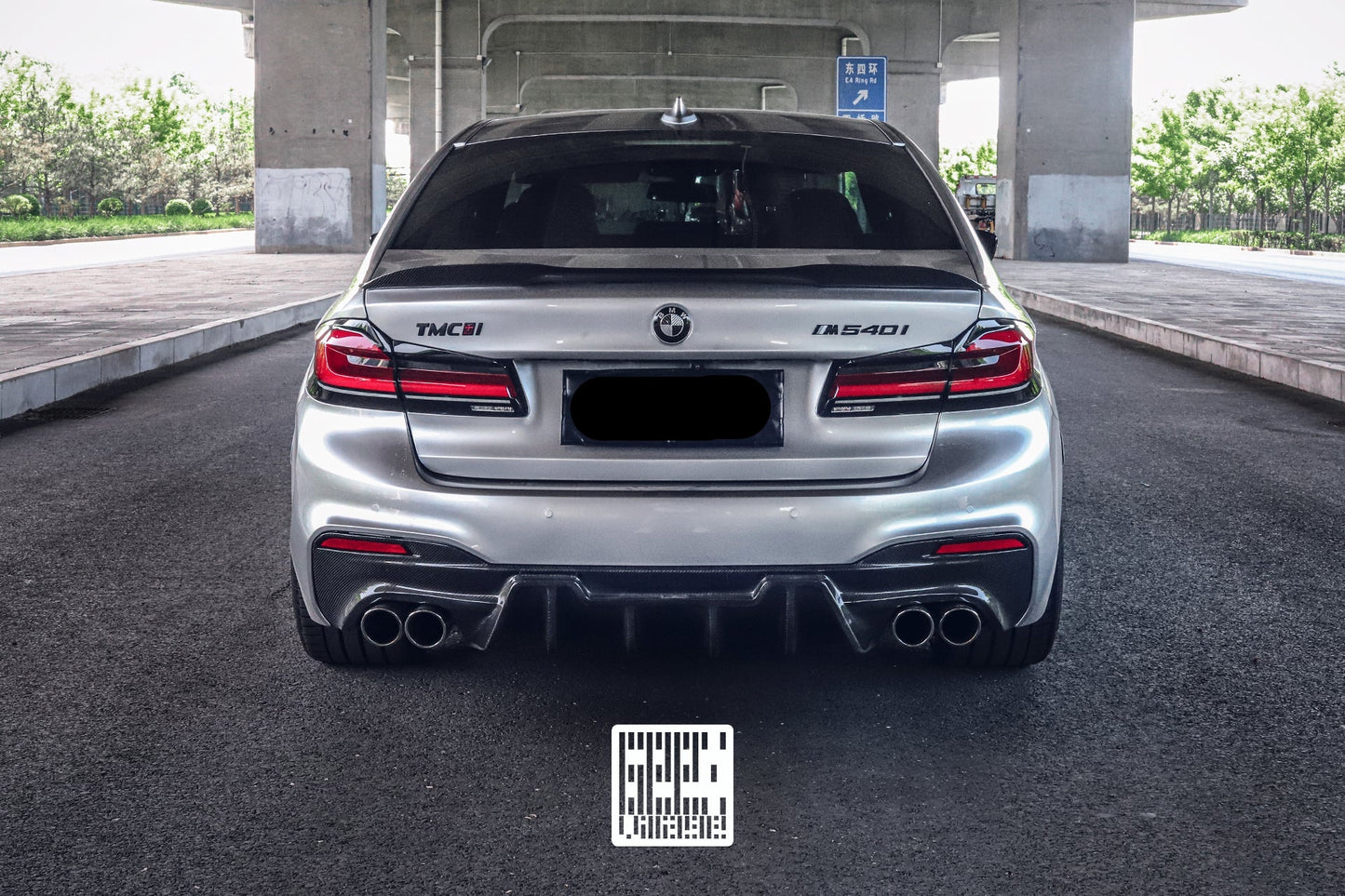 Geex Village Rear Lip Spoiler for BMW M5C M5 F90 2018-2024 & 5 Series M550 540 G30 2017-2023 Sedan Carbon Fiber