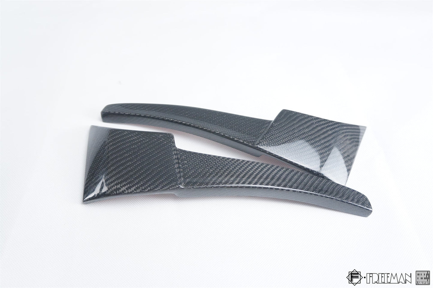Geex Village Front Lip & Air Diverter Canards for Cadillac ATS Turbo Luxury Performance 2015-2019 Carbon Fiber