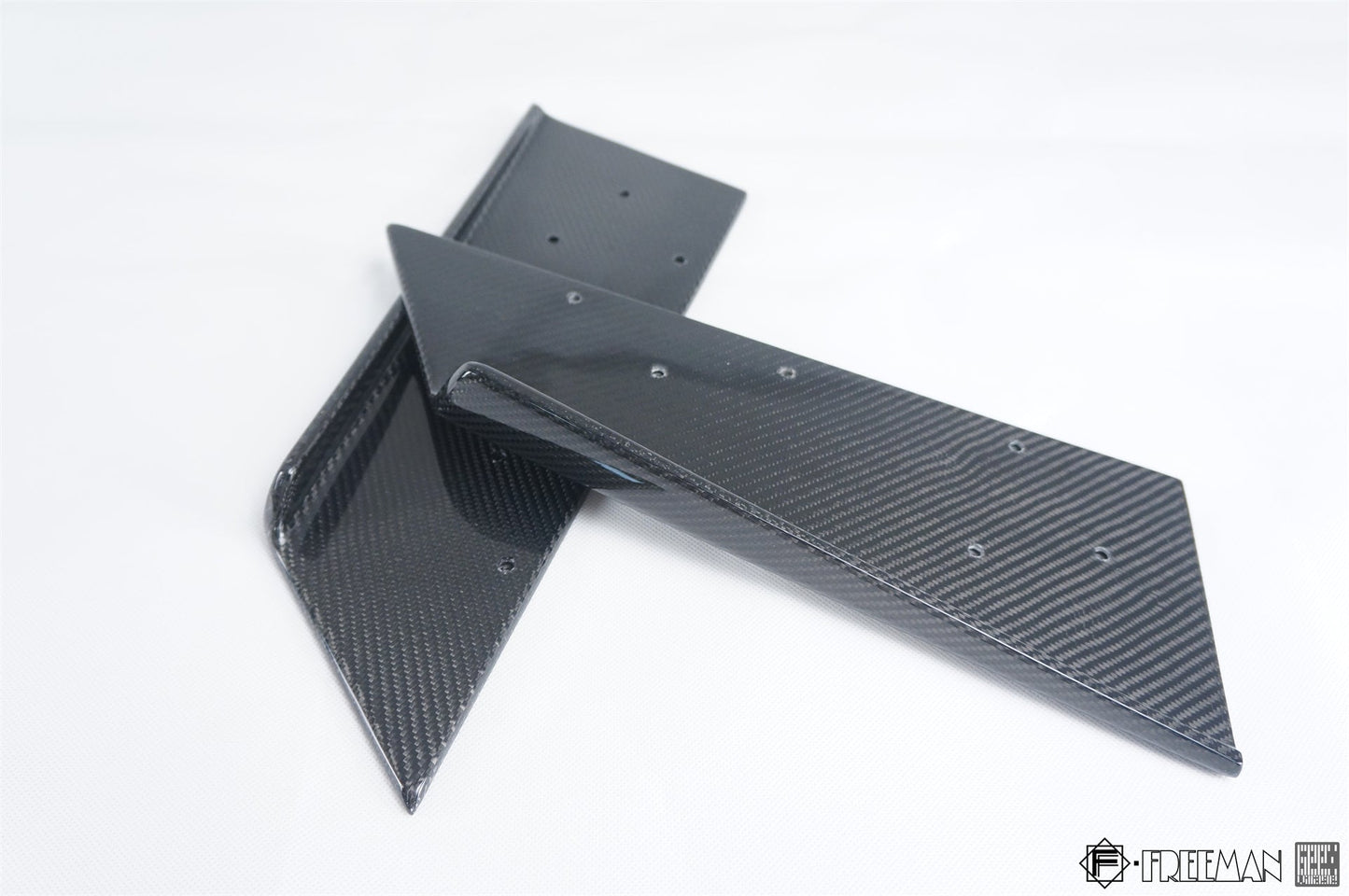 Geex Village Rear Canards for Cadillac ATS Turbo Luxury Performance Premium 2013-2019 Carbon Fiber