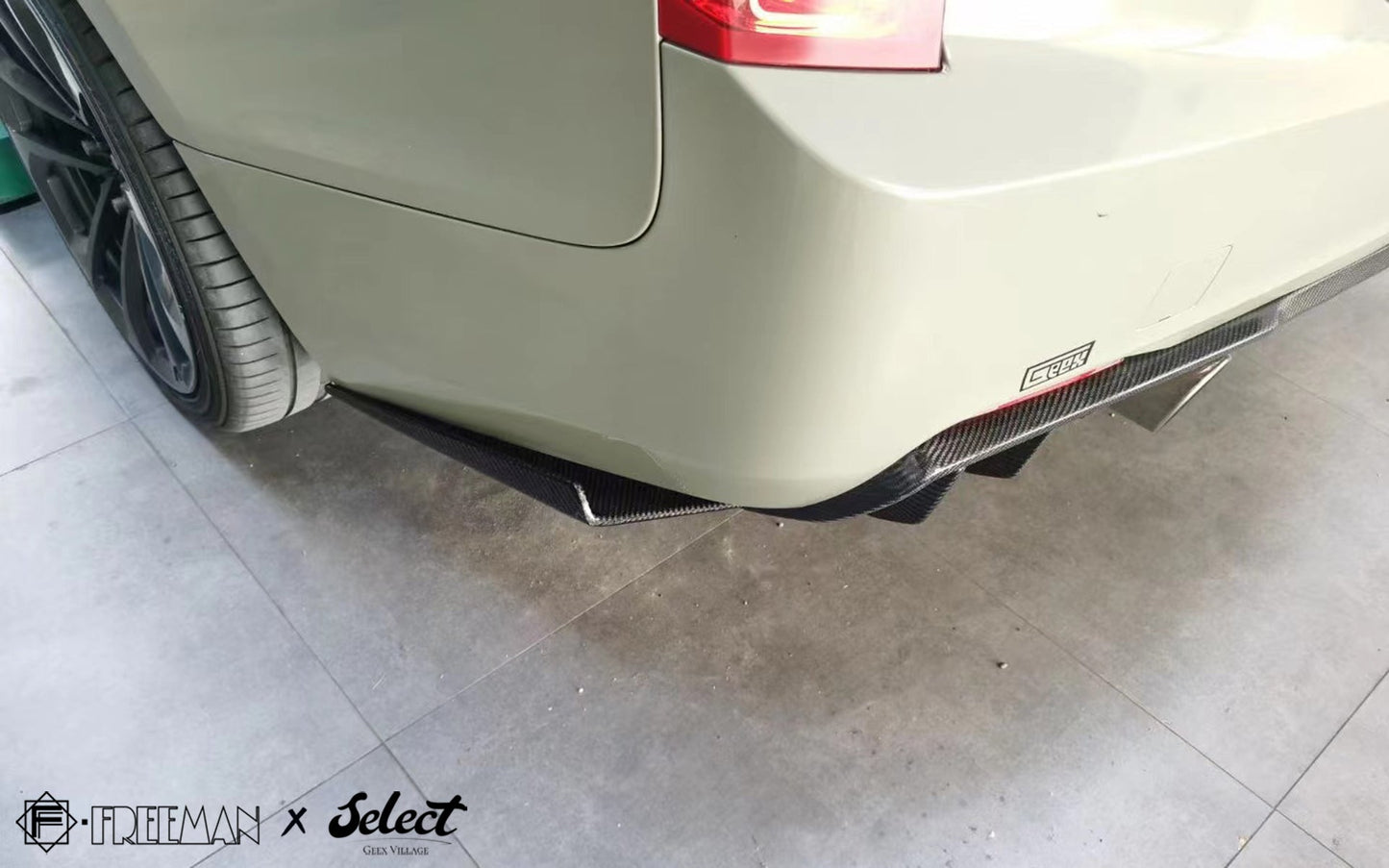 Geex Village Rear Canards for Cadillac ATS Turbo Luxury Performance Premium 2013-2019 Carbon Fiber