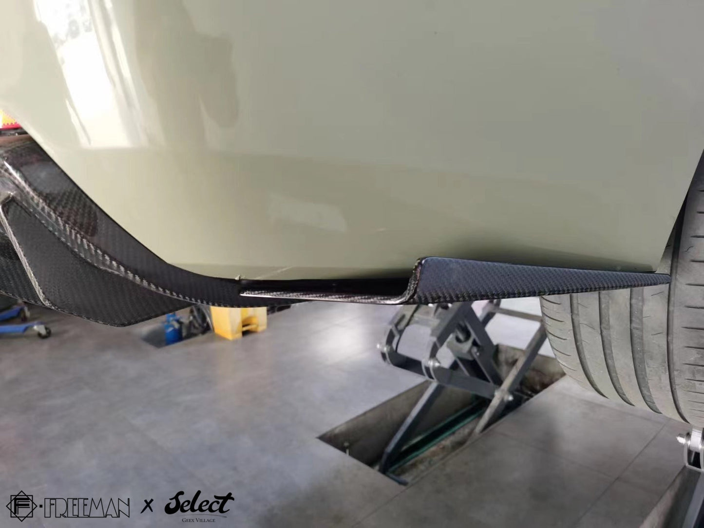 Geex Village Rear Canards for Cadillac ATS Turbo Luxury Performance Premium 2013-2019 Carbon Fiber