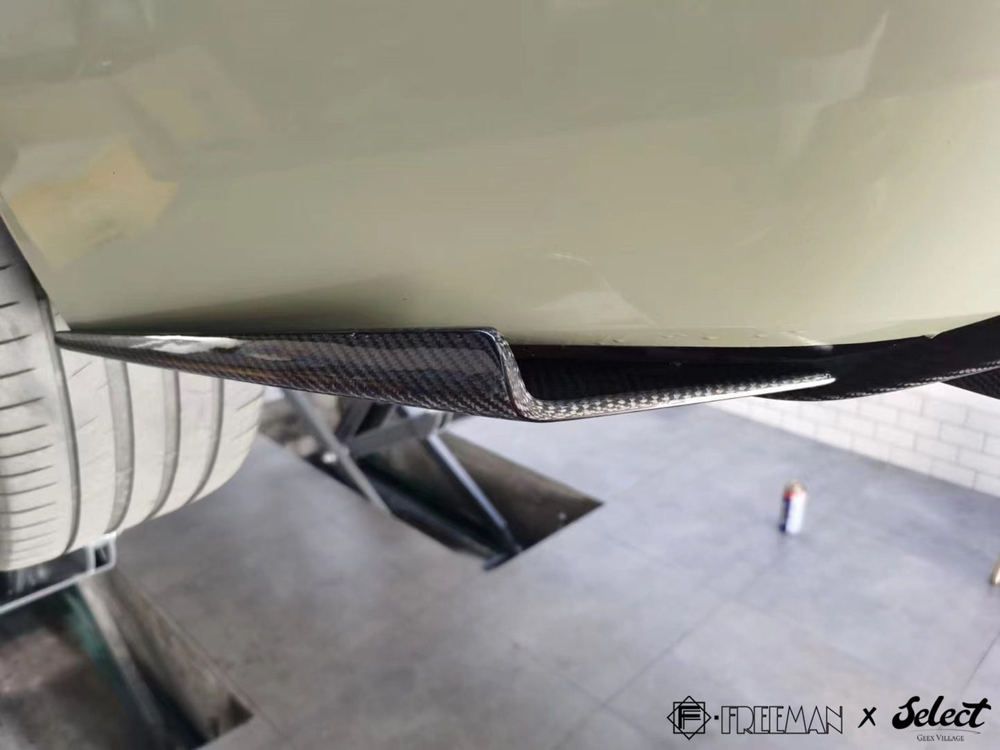 Geex Village Rear Canards for Cadillac ATS Turbo Luxury Performance Premium 2013-2019 Carbon Fiber