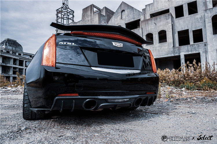 Geex Village Rear Canards for Cadillac ATS Turbo Luxury Performance Premium 2013-2019 Carbon Fiber