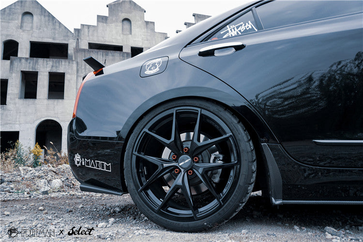 Geex Village Rear Canards for Cadillac ATS Turbo Luxury Performance Premium 2013-2019 Carbon Fiber