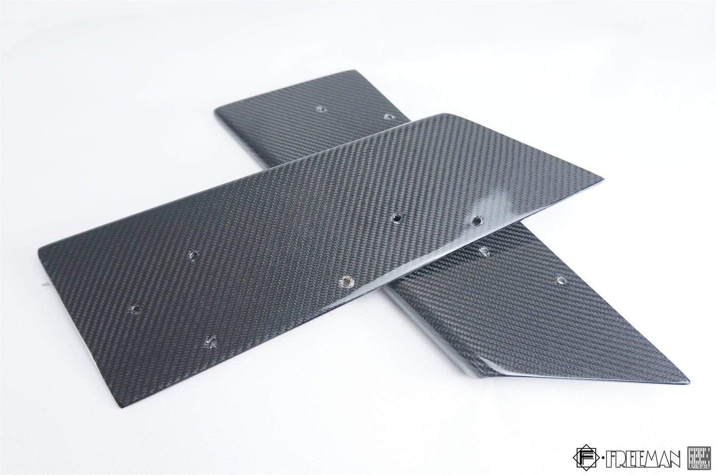 Geex Village Rear Canards for Cadillac ATS Turbo Luxury Performance Premium 2013-2019 Carbon Fiber