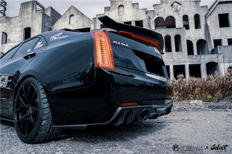 Geex Village Rear Diffuser for Cadillac ATS Turbo Luxury Performance Premium 2013-2019 Carbon Fiber